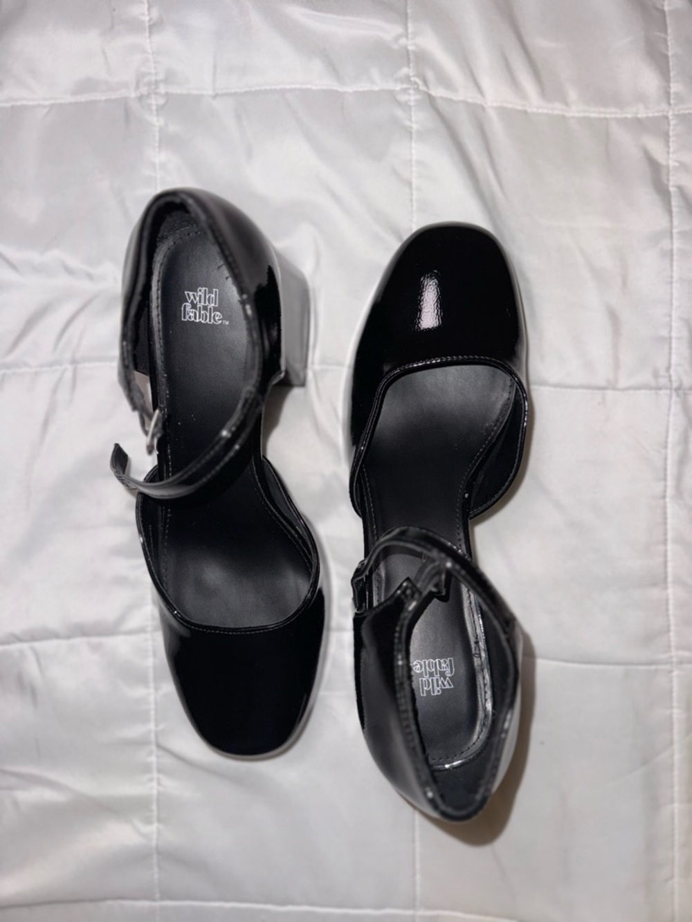 wild fable Black Patent Mary Jane Platform Block Heels - Picture 2 of 4